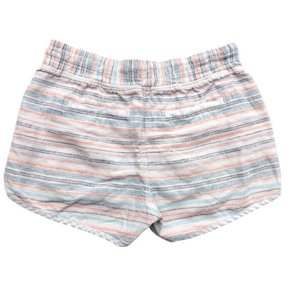 Athleta Bali & Beachside Cabo Linen Shorts Size 4 Gray Striped Lot of 2 Pockets - Picture 13 of 13